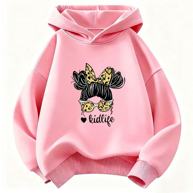 Leopard Print Kid Life Cute Hoodie Kids Children's Sweatshirt Cute Harajuku Hoody for Boys Girls Autumn Winter Casual Hoodies