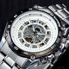 Winner Luminous Brand Steel Men Automatic Mechanical Watch Skeleton Military Relogio Male Montre men watches Relojes hombre