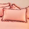 48*74cm Princess Style Pink Cake Layered Lace Pillowcase Splice Ruffle Edge Pillowcase European Style Hotel Home Bedding PillowsProtective Covers