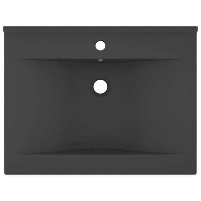 VidaXL Sink with Tap Hole Countertop Washbasin Toilet Hand Basin Bathroom Kitchen Home Interior Grey 147027