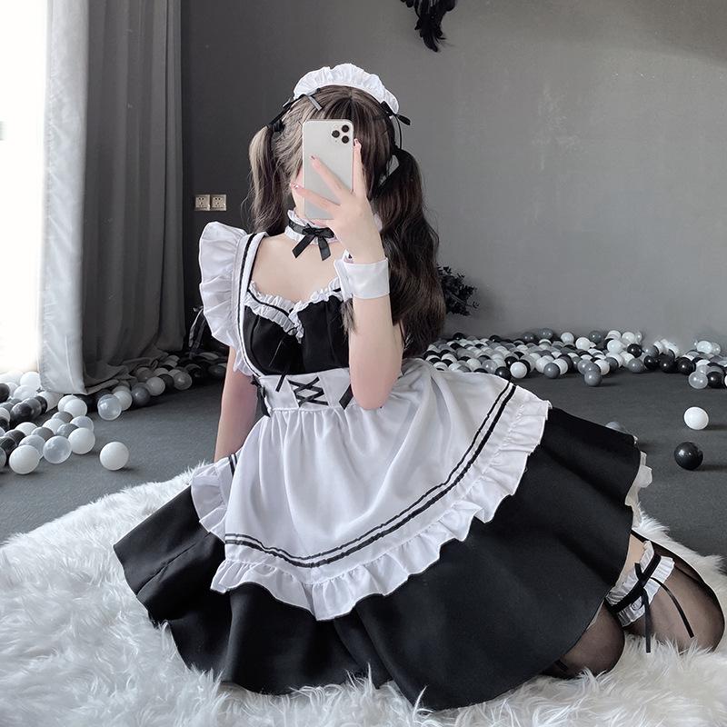 Uroczy Miękki Japoński Kostium Cosplay Maid Lolita na Występ Sceniczny