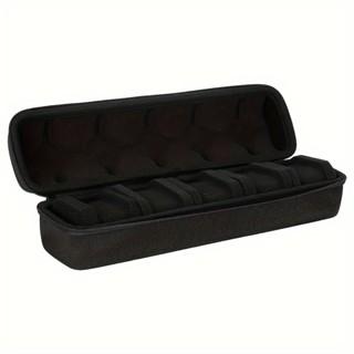 

5-Compartment Scratch-Resistant Storage Box,Durable Plastic,Rectangular Shape,Flip Top Closure,Ideal for Travel чёрный