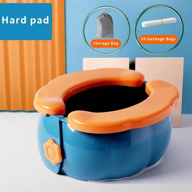 Baby Toilet Portable Travel Baby Potty Foldable Kids Potty Training Seat Easy To Clean With Storage Bag and 20 Garbage Bags