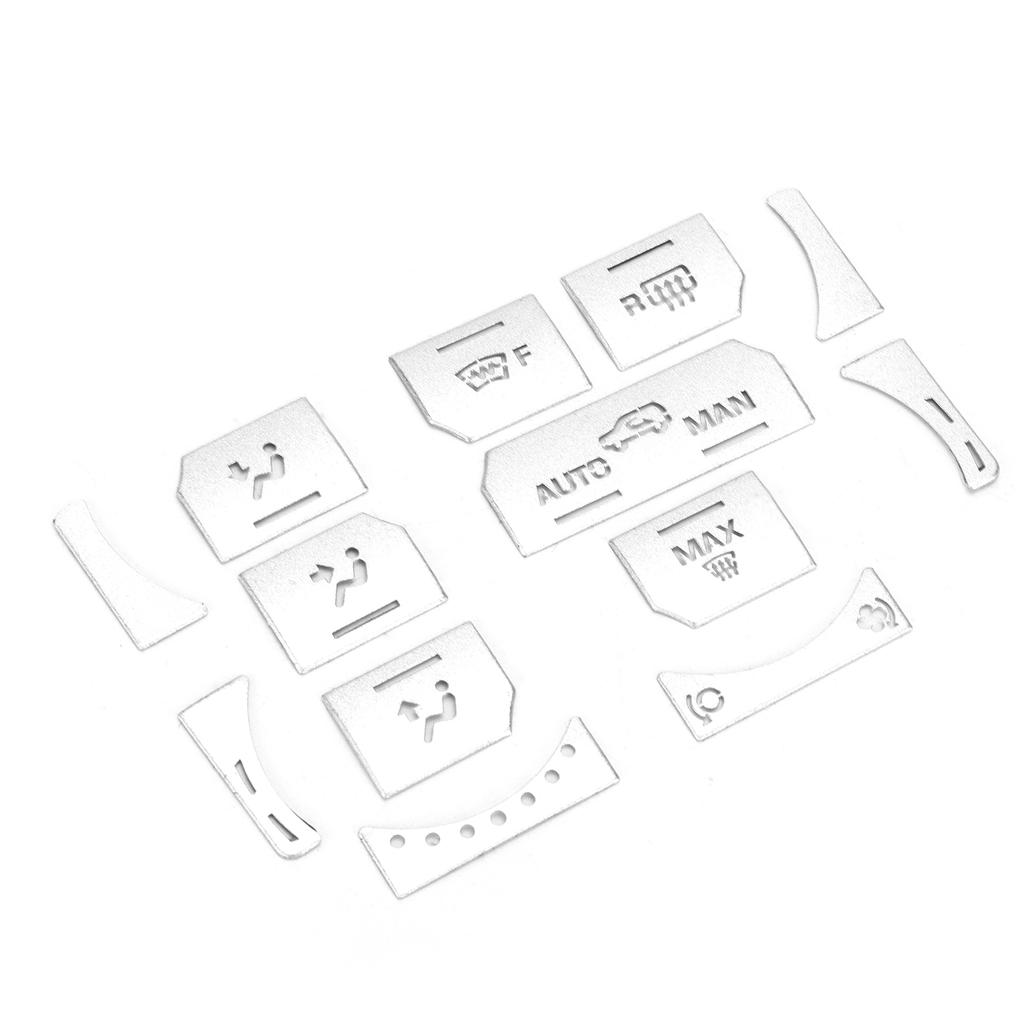 13pcs Set Air Condition Button Switch Cover Silver Replacement for Land Rover Range Rover Evoque 2012‑18