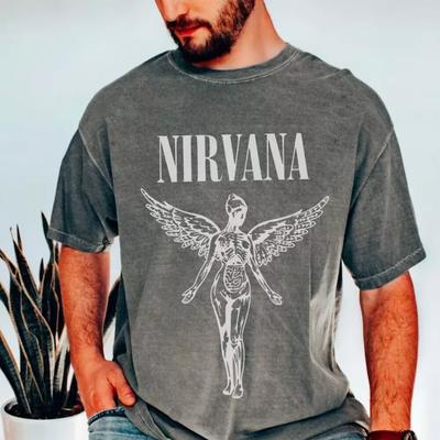 Nirvana In Utero Tour חולצה גראנג' קורט קוביין מלאכית
