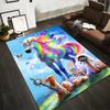 "Rainbow Unicorn Fantasy Carpet with Magical Design and Animals Scene" Suitable for Use As an Anti-slip for Living Room Bedroom Sofas