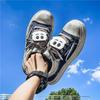 Thin Heel Round Nose Black And White Shoes Men Woven Men's Sneakers High Brand Best-selling Sport Unique Out Street