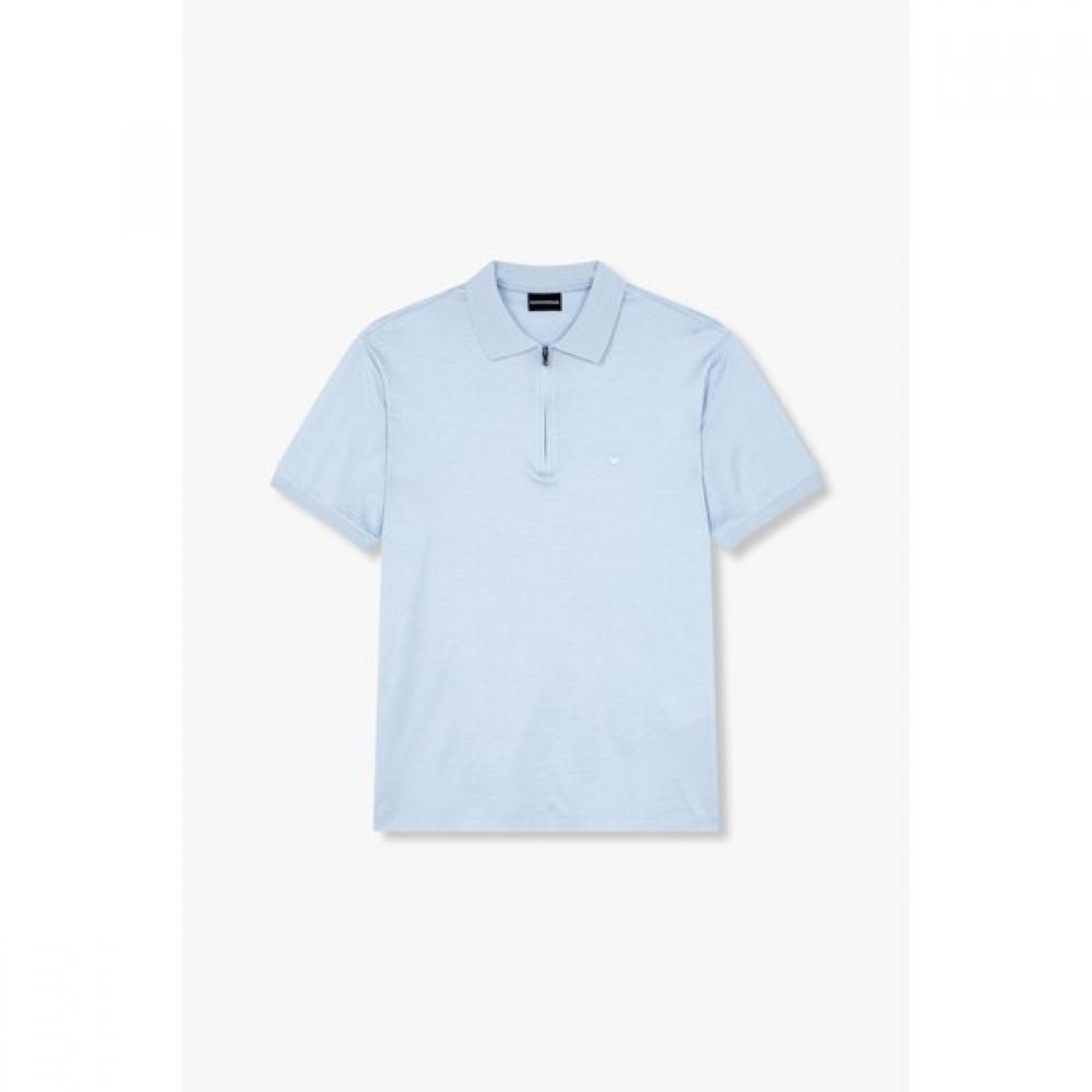 Emporio Armani Men S Short Sleeve Quarter Zip Polo Shirt A515126049 L