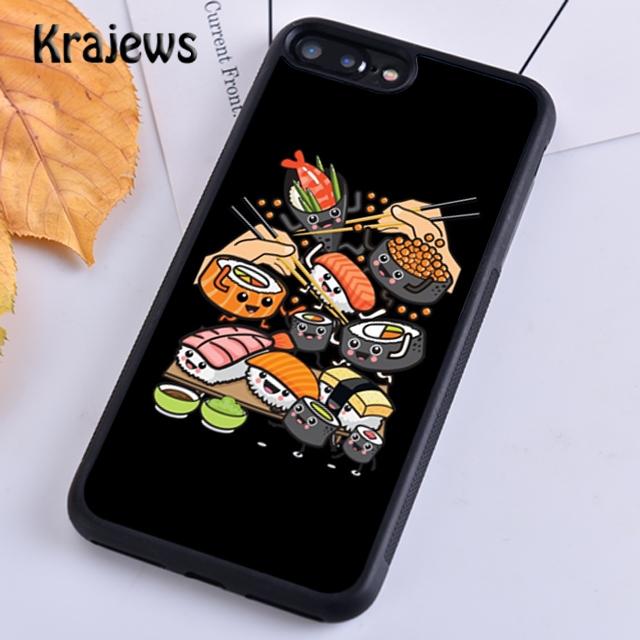Kawaii Sushi Stack Phone Case Cover For iPhone 17 Air 16 15 14 plus 12 13 pro max coque Shell Fundas