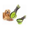 3 In 1 Multi-Purpose Food Scoop - Collapsible Silicone Measuring Cup and Bag Seal Clip - for Storing Food, Water, Snacks - Travel Bowl -