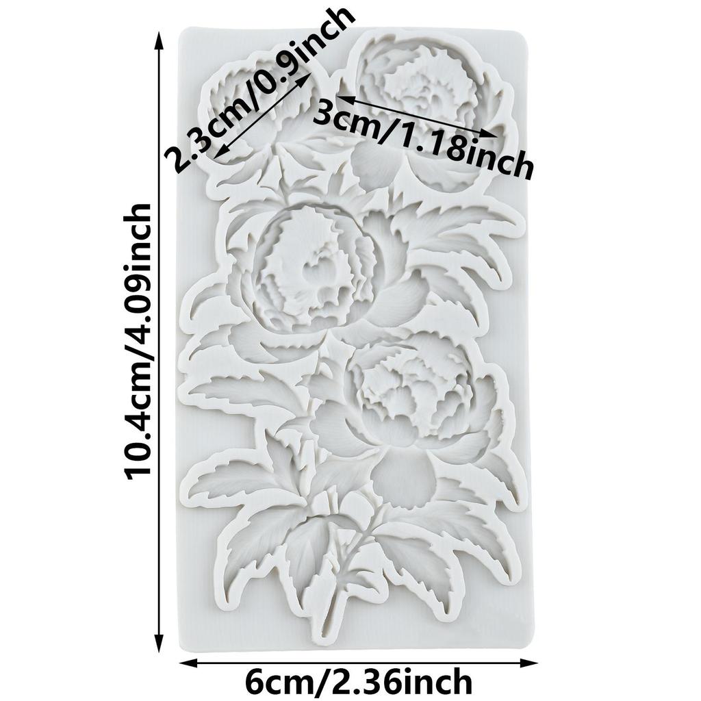 Pivoňka Květ Silikonová Forma Květ Fondánové Formy Nástroje na Zdobení Dortů Téma Dort Dezert Zdobená Forma na Čokoládu Cukrovinky
