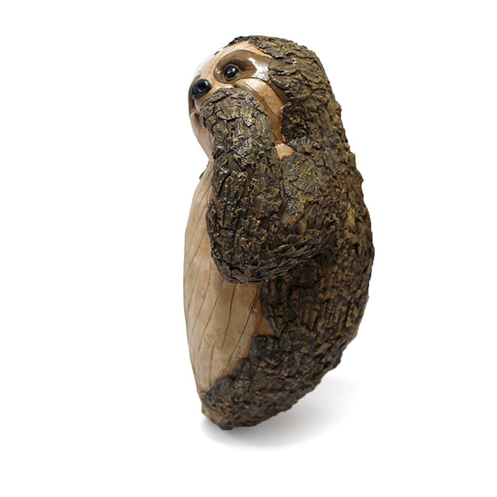

Adorable Tree Hugging Animal Statue Outdoor Courtyard Lawn Resin Sculpture Driveway Front Porch Figurine Lifelike Decoration