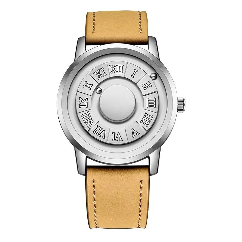 

Fashion Leather Watch Men Creative Rolling Pointer Design Watch Men Casual Business Military Men s Quartz WristWatches