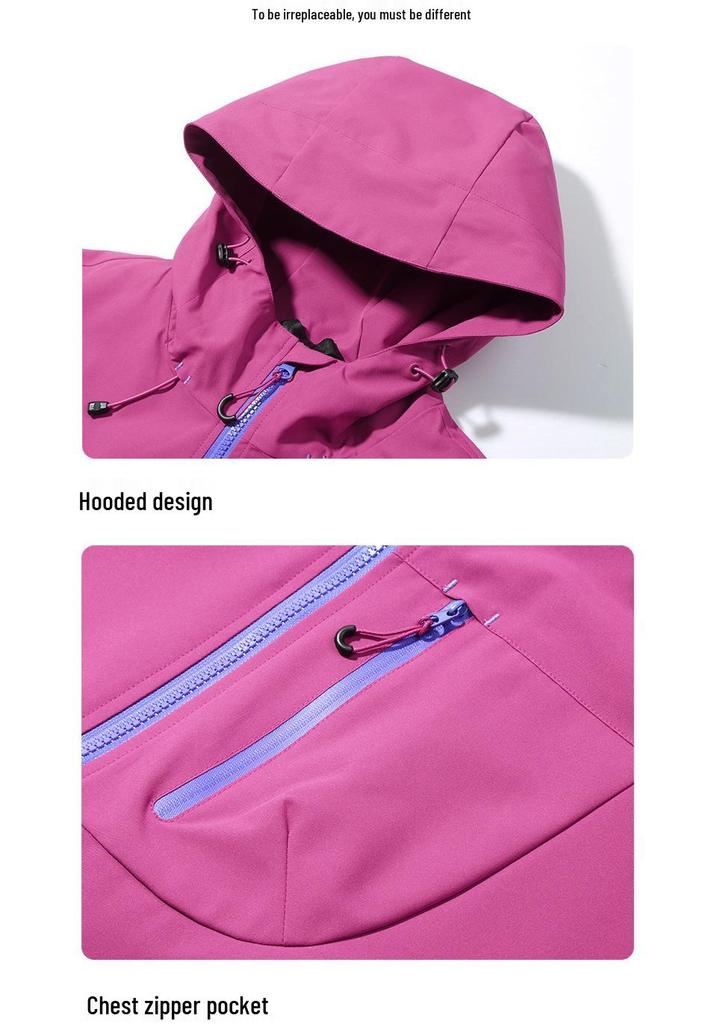Unisex Pure Color Hooded Windproof Warm Jacket - Autumn/Winter Outerwear