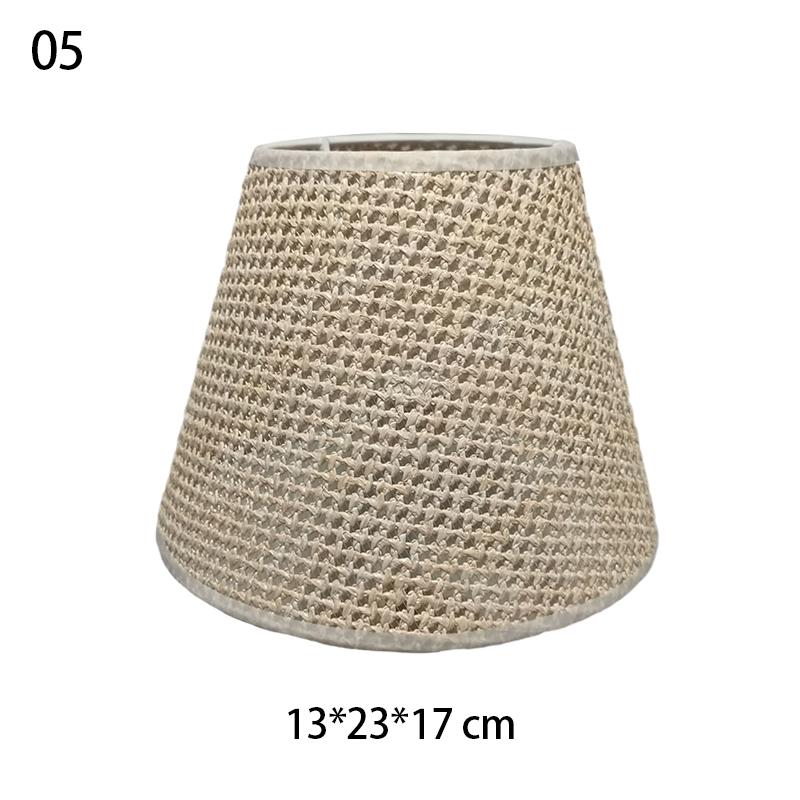 

1X Rattan Lampshade Chandelier Plaid Woven Retro Handmade Decro for E14/e27 New Braided Table Lamp Shade for Home Hotel