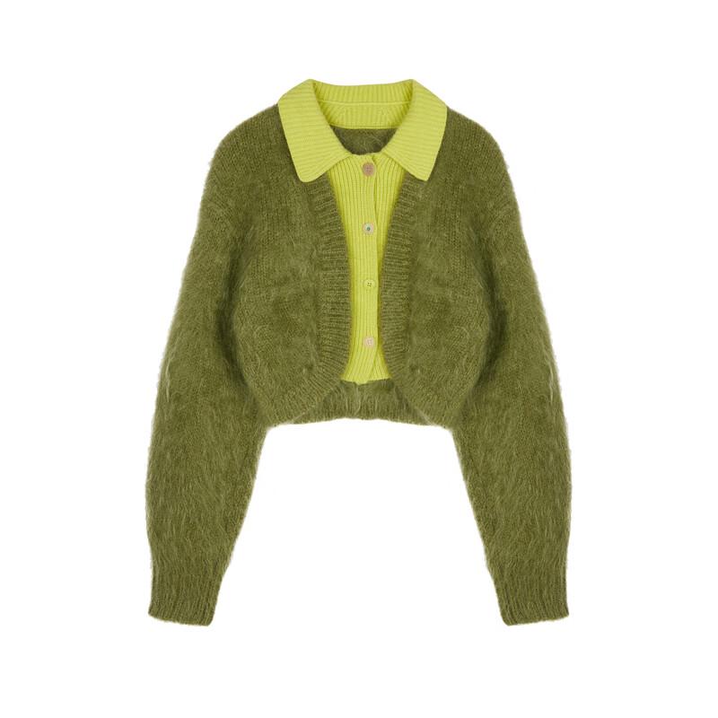 JNBY Women's Mohair Wool Blend Collared Knit Sweater