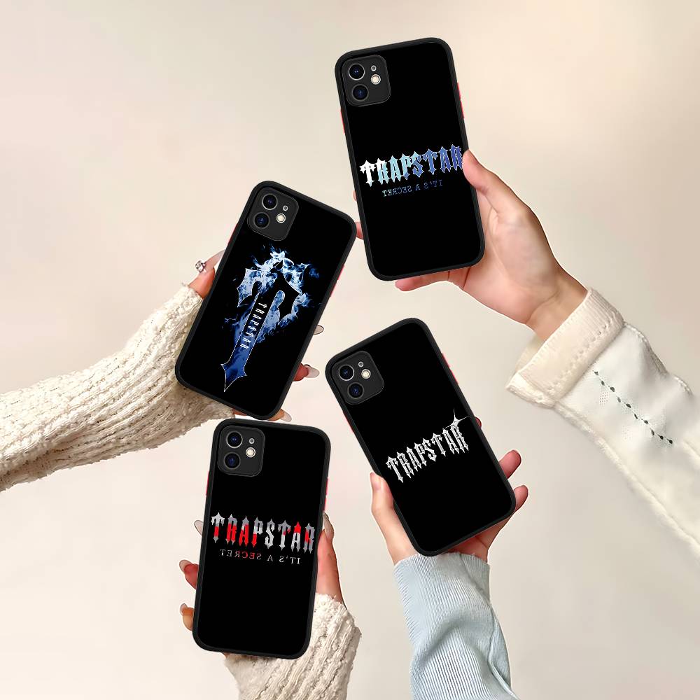 T-Trapstars Do iPhone 11 12 13 14 15 16 Pro Max Plus X XS MAX Odporne na wstrząsy Matowe Tylne Etui