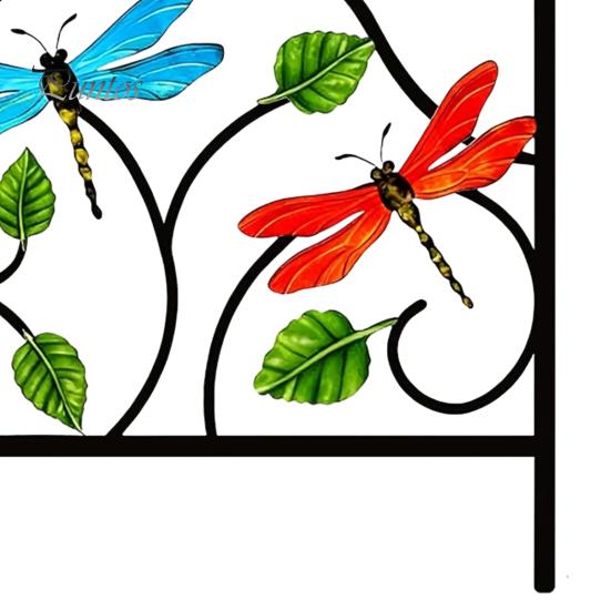 Hinterhof Blumenbeet Begrenzung Gartenzaun Tierbarriere, Schmetterling Floral Metalldraht Panel Begrenzung, Gebogenes Dekoratives Panel, Barriere für Hunde, Kaninchen,