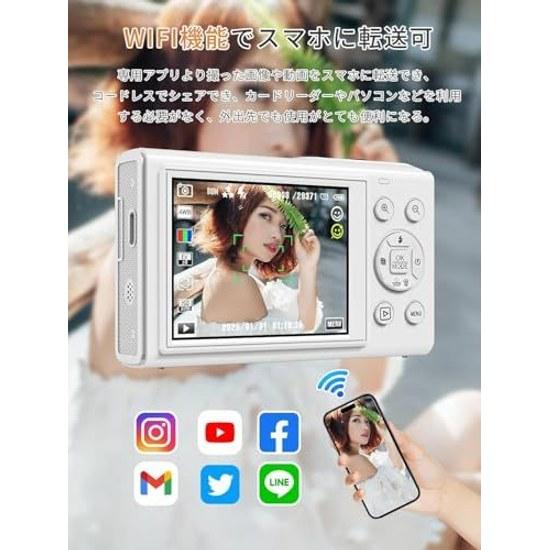5K digital camera that can send smartphone WIFI transfer function 80 million pixels dual screen comes 32GB microSD card 18X zoom selfies 2.8-inch rear