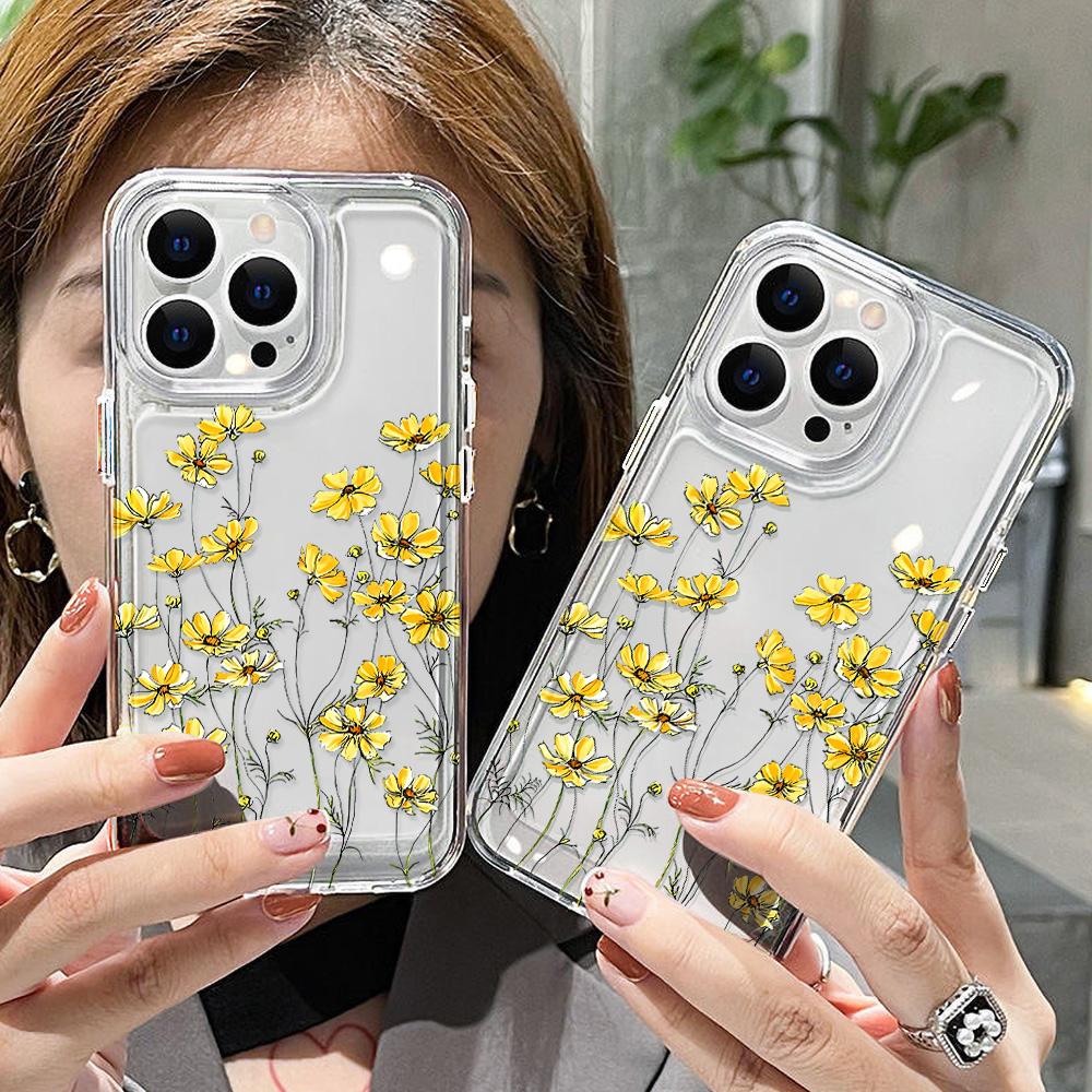 Silicone Flower Phone Case For  Redmi Note 13 Pro 5G 12 11 10 9 8 13C 12C 11A 10C 9C 9A 11s 10s 9s A1 A2 8T Funda Cover
