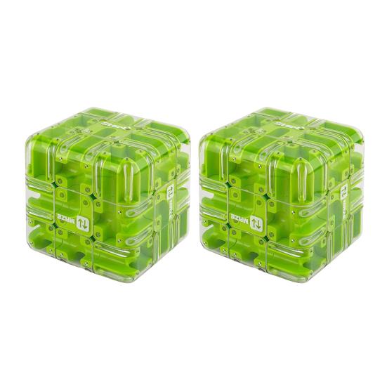 1/2Pcs 3D Puzzle Maze Cube Educational Brain Teaser Handheld Rolling Ball Maze Cube Spatial