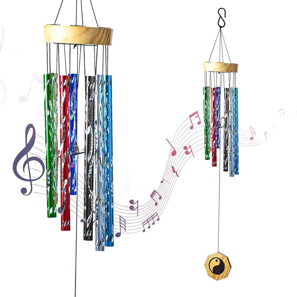 Calming Multi-Color Wind Chimes for Bedroom & Living Room – Relaxing Décor, Positive Energy, Unique Gift for Women, Men, Couples,