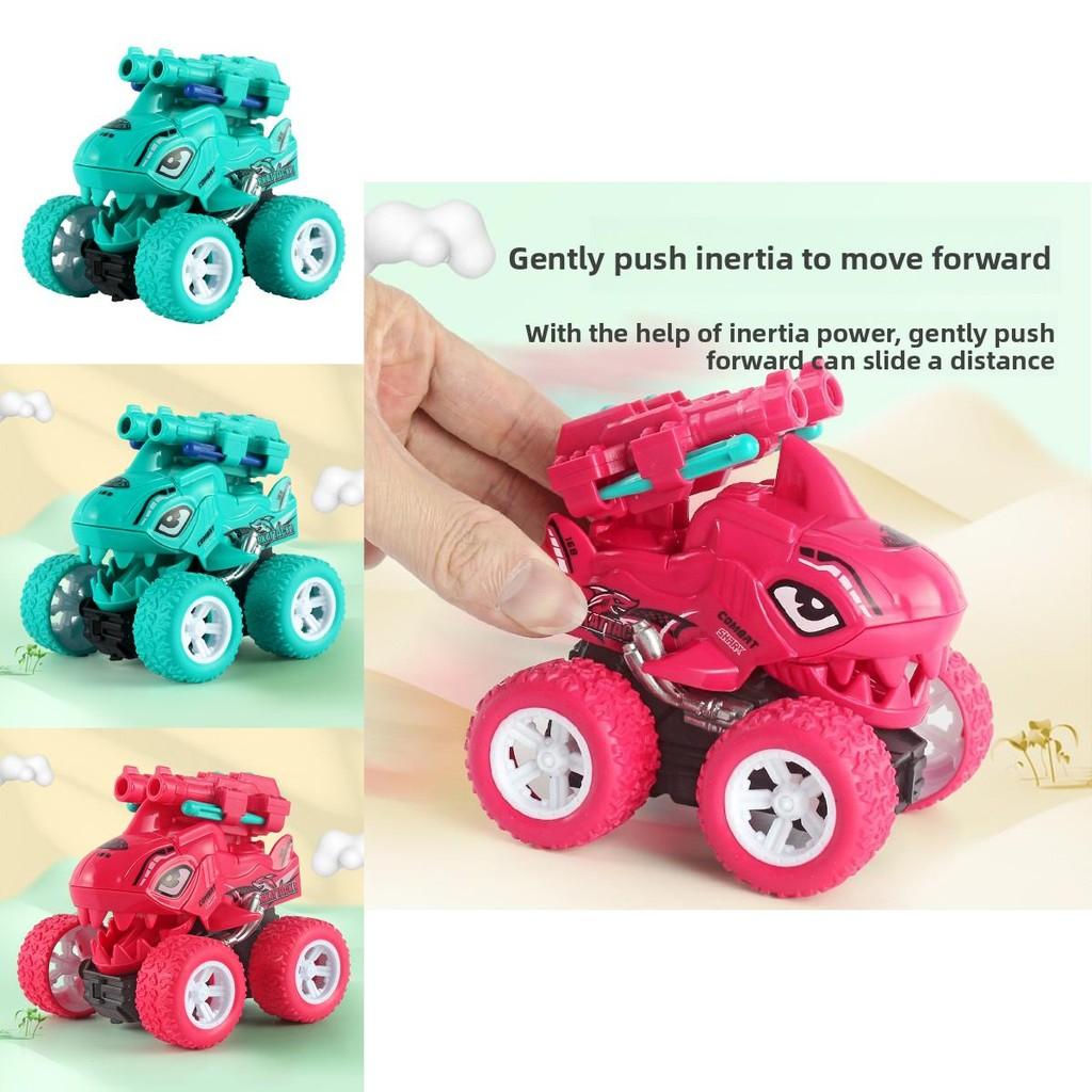 Childrens Dinosaur Inertia Double Launch Toy Car For Sensory And Motor Skills Development