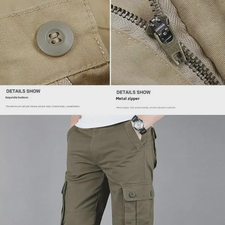 Trendige 3D-Cargohose für Herren: Locker geschnittene taktische Hose mit mehreren Taschen