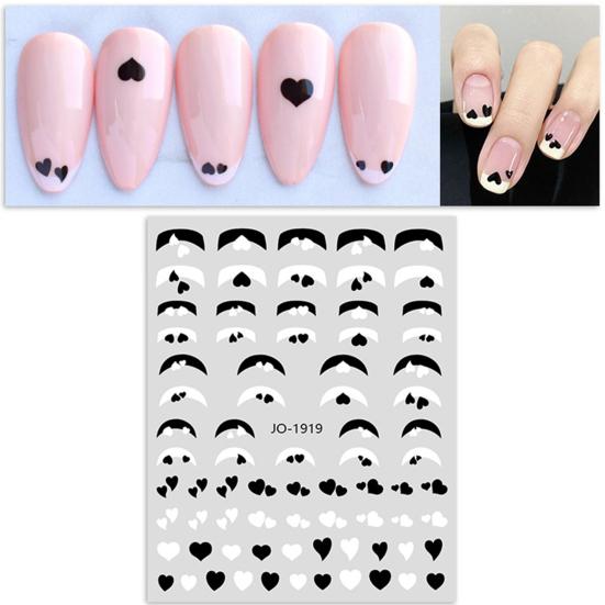 Nail Sticker Self Adhesive Waterproof Eye-catching Love Heart Print Fingernail Sticker DIY Nail Art Gadget Birthday Gift