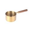 Gold & Black Stainless Steel Measuring Cups and Spoons with Wooden Handles and Scale - Multifunctional Baking & Coffee Spoon Set