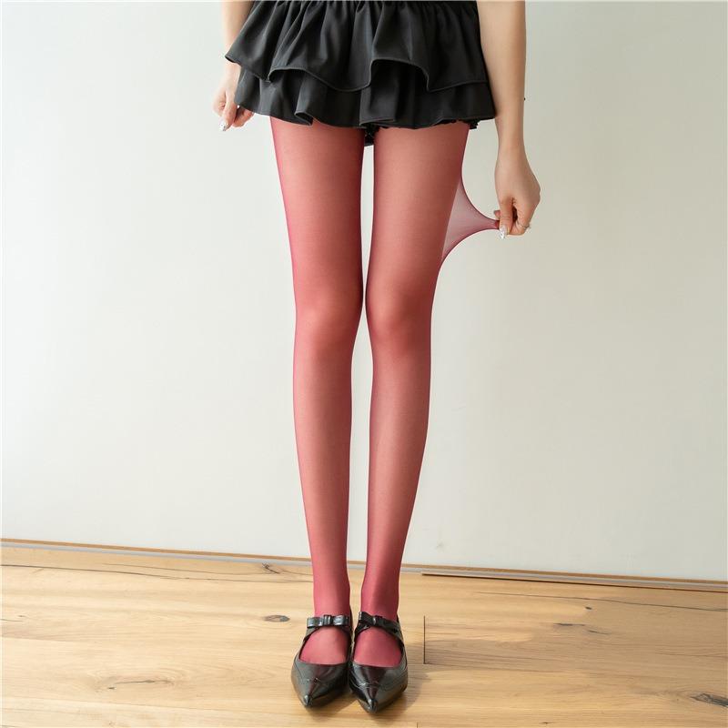 Hochelastische Strumpfhosen Damenmode Bonbonfarbe Sommer Frühling Strumpfwaren Weiblich Täglich Basic Frischfarbene Strumpfhose Schlankbeinige Socken