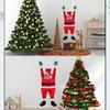 Outdoor Santa Claus Ornaments Cute Climbing Santa Claus Decoration For Porches And Trees Durable