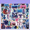 Adesivos de PVC Poppy Playtime Huggy Wuggy 50 unidades À prova d'água Anime Grafite Decalques Para Laptop Skateboard E Mais