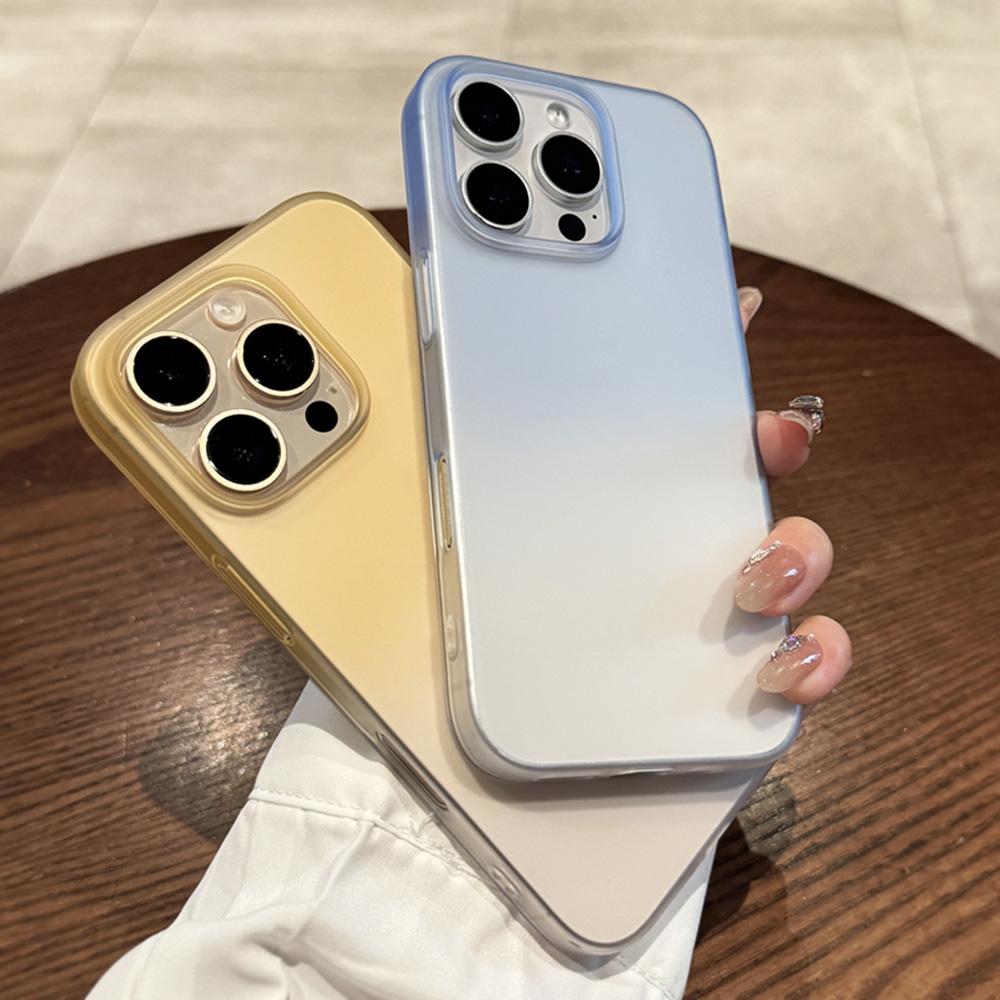 Ultra Thin Phone Case For iPhone iPhone 12 13 14 15 16 Pro Max Plus Transparent Gradient Matte Bumper Back Cases Cover