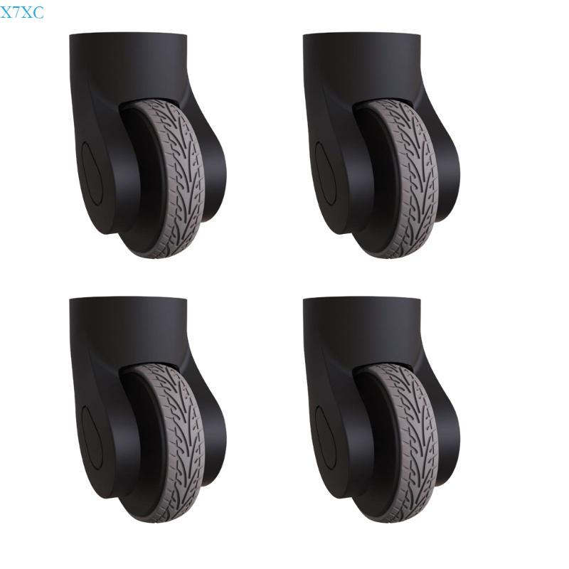 

X7XC 4pcs Suitcase Wheel Protector Silicone Cover Adjustable Luggage Spinner Cover
