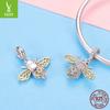 925 Sterling Silver Pendant Perpetual Bee White Gold Plated Fashion Necklace Pendant Scc1125