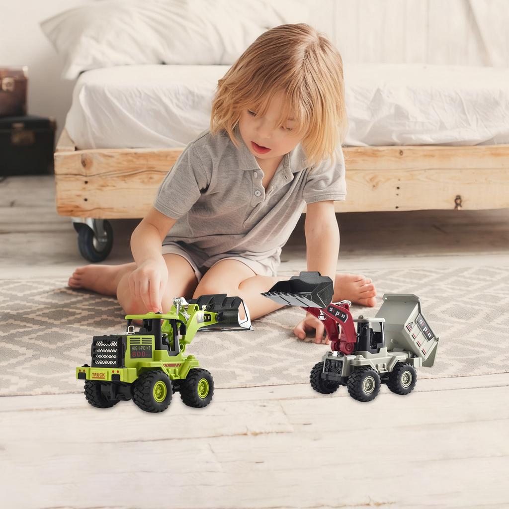 Simulation Alloy Excavator Children's Excavator Engineering Vehicle Toy Boy Baby Bulldozer Toy Car