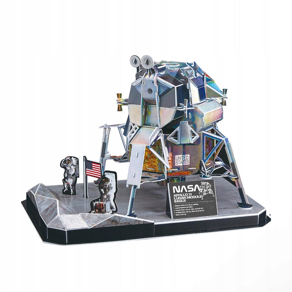 Cubic Fun Puzzle 3d Module Apollo 11 Moon 93 Elements Ds1058h