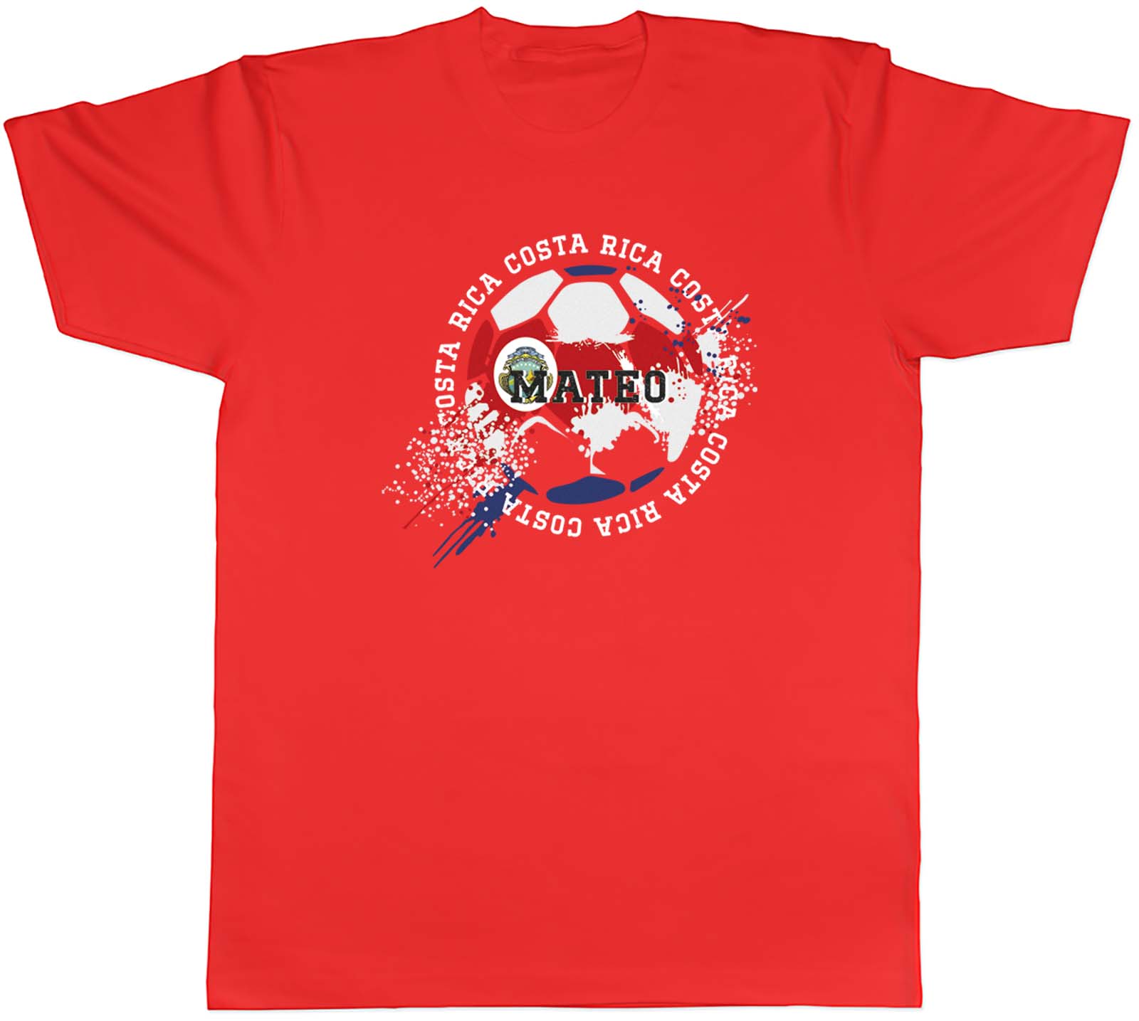 Personalised Costa Rica Football Sports Unisexs Unisex TShirt Tee Gift S