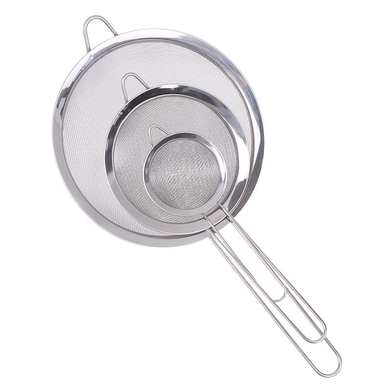 1 Stück Edelstahl Saft Sojamilch Sieb Sieb Ultrafeines Maschensieb Öl Sieb Fisch Knödel Hotpot Abtropflöffel Langer Griff