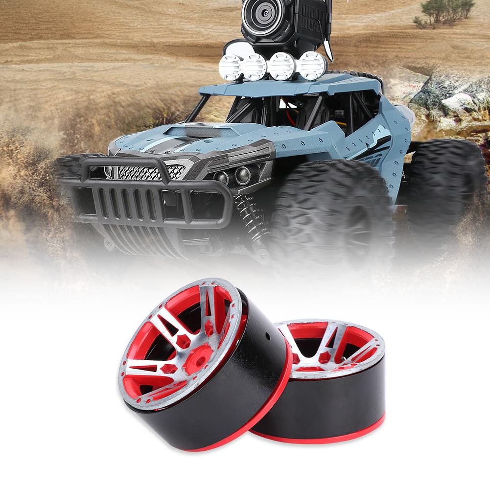 4Pcs 5.2CM Quality Metal Car Model Wheel Rims Hub High Strength for 1Celsius10 RC (black)