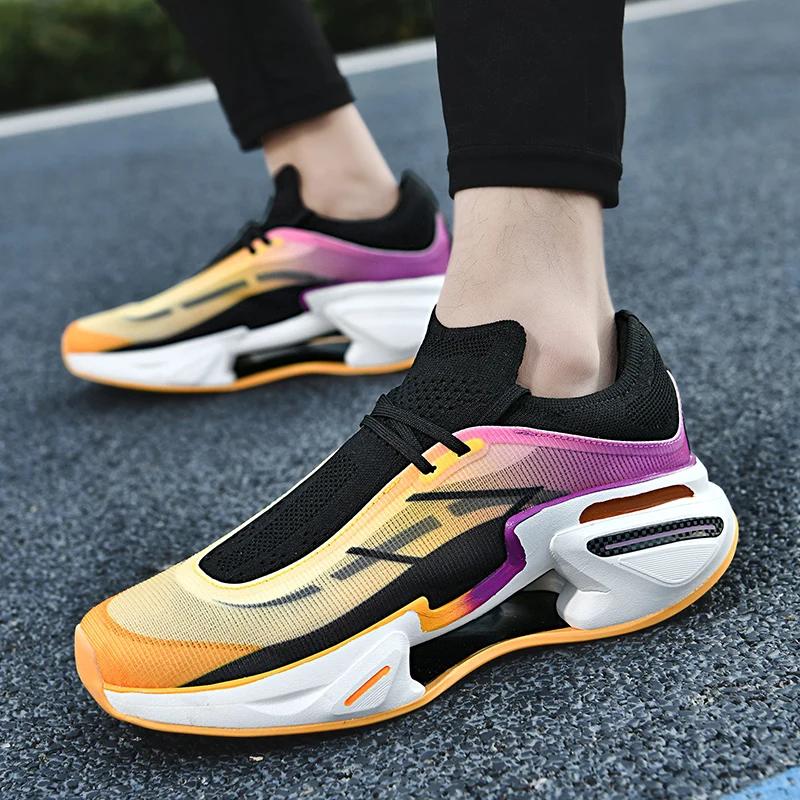 

Carbon Plate Racing Student Running Shoes Men s and Women s Running Shoes 2025 New Lightweight Shock-absorbing Sports Shoes 36 срібний