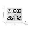 New White Indoor Thermometer Electronic Plastic Digital Clock Automatic Multifunction LCD Thermometer