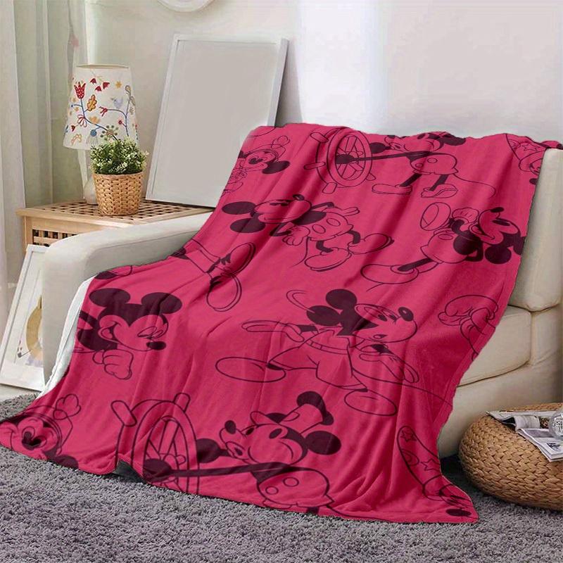 

1pc. Mickey Mouse Pink Patterned Blanket - Perfect for Home, Office, Outdoor Use, Gift Idea, Suitable for All Seasonsz0417239 130cmx150cm
