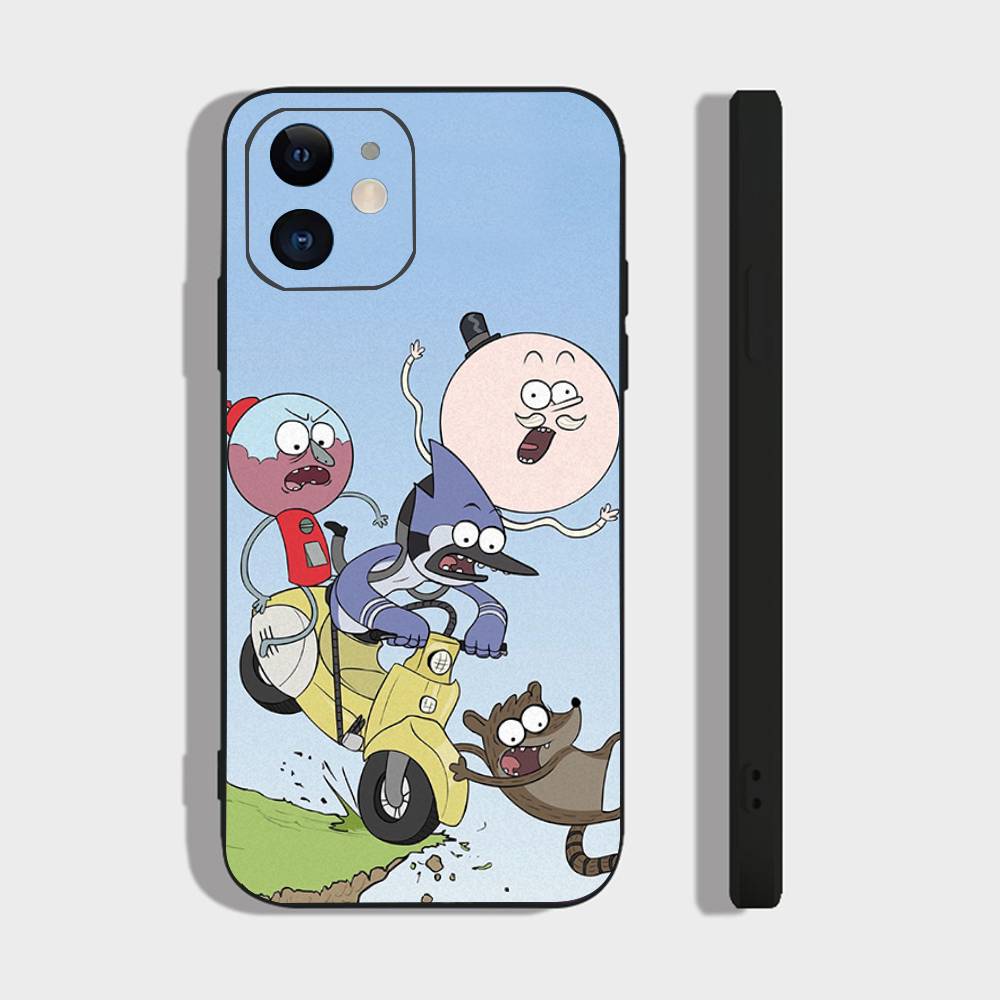 R-regular Cartoon Show Phone Case For IPhone 17 Air 16 15 14 13 Pro Max 11 12 Black Silicone Cover