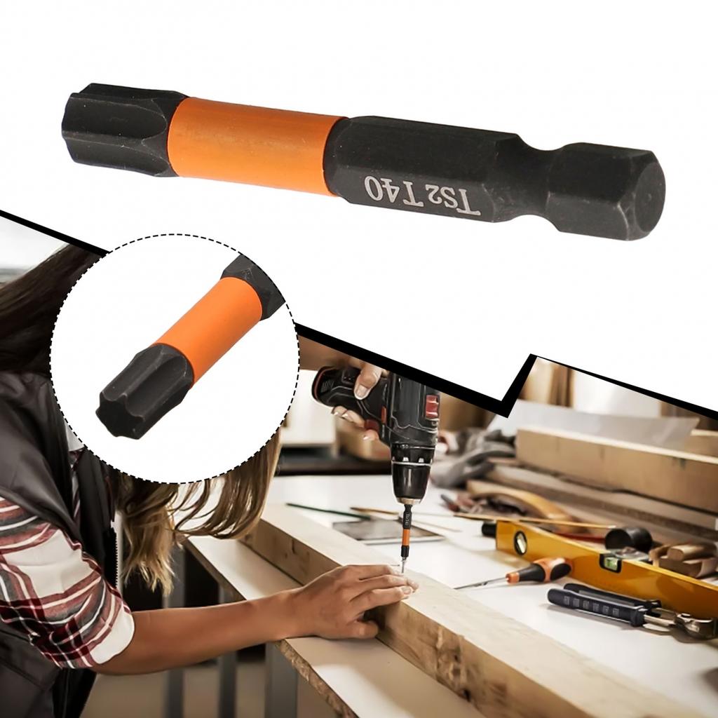 Silver Screwdriver Bit 1/4 Inch Hex Head 1Pcs 50mm