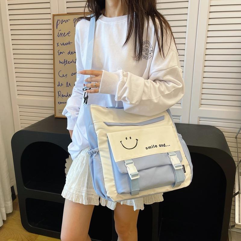 Student large-capacity stationery bag, portable storage bag, new handbag, shoulder bag, messenger bag.