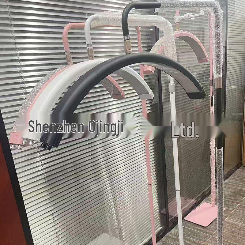 24-inch Half-Moon LED Beauty Lamp for Manicure, Microblading, Eyebrow, Eyelash, Eye Protection, Floor Fill Light.