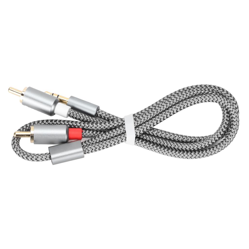 Audio-Adapter Aux-Kabel Verlustfreies Stereo Geschirmt 3,5 mm auf 2RCA Audio-Splitterkabel für Laptops Desktops