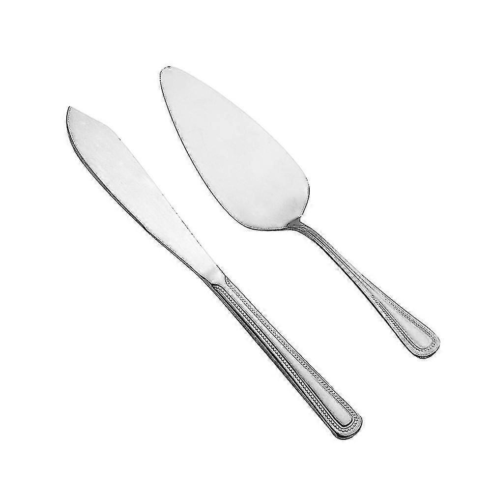 2pcs Simple Pie Knife Baking Party Pastry Stainless Steel Tool Cake Serving Set - Pjun